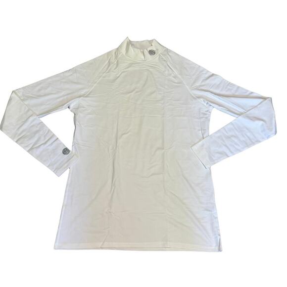 SPARMS SP Full Body Warm Mock High Neck Long Sleeve UV Sun Shirt White NWT XL - Picture 2 of 7
